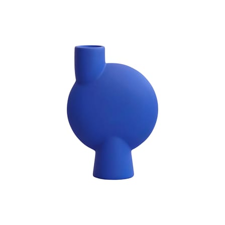 Vase Sphere Buble Medium céramique bleu / H 26 cm - 101 COPENHAGEN
