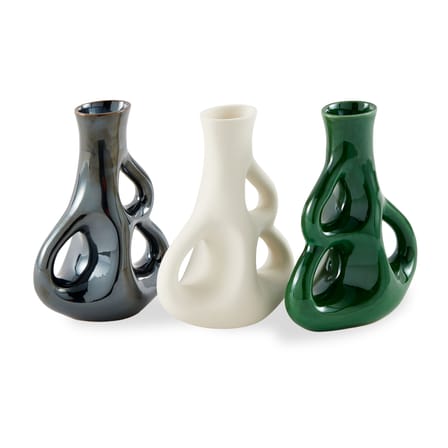 Vase Three Ears Small céramique blanc / H 21 cm - POLSPOTTEN