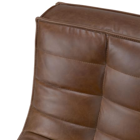 Canapé droit N701 cuir marron foncé / 3 places - L 210 cm - Ethnicraft