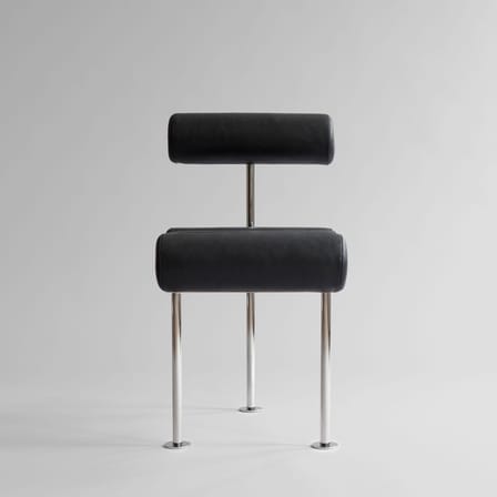Chaise rembourrée Hiro cuir noir - 101 COPENHAGEN