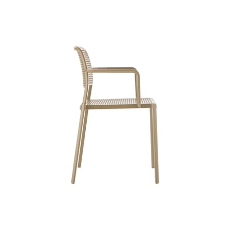 Fauteuil de repas empilable Audrey plastique beige - Kartell