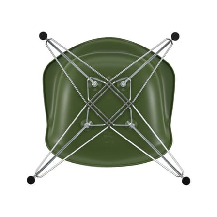 Fauteuil RE DAR - Eames Plastic Armchair plastique vert / (1950) - Pieds chromés / Recyclé - Vitra