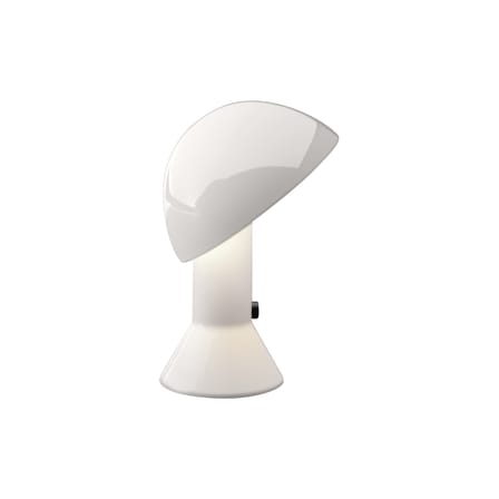 Lampe de table Elmetto plastique blanc / 1976 - Martinelli Luce