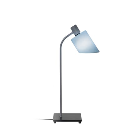 Lampe de table La Lampe de Bureau verre bleu / Charlotte Perriand, 1965 - H 51 cm - Nemo