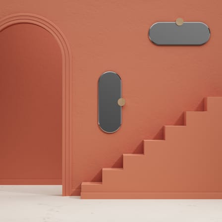 Miroir mural Sonia verre gris / 35 x 80 cm - Hartô