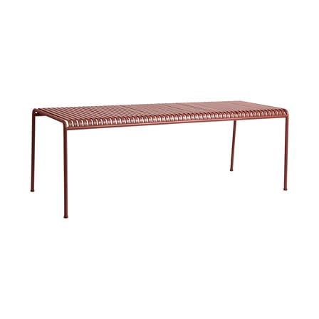 Palissade Rectangular table metal red / 220 x 90 cm - Hay