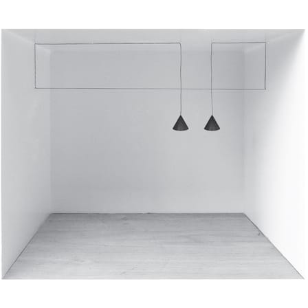 Suspension String Light Cone métal noir LED / Câble 12 mètres - Sans module électrique - Flos