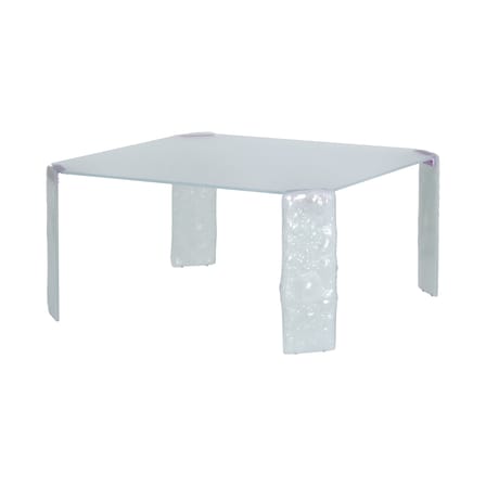Table carrée Opalia verre transparent / 156 x 156 cm - Glas Italia