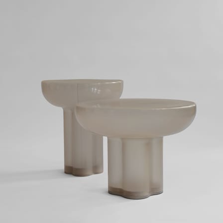 Table d'appoint Crown Tall verre gris / Ø 45 x H 50 cm - 101 COPENHAGEN