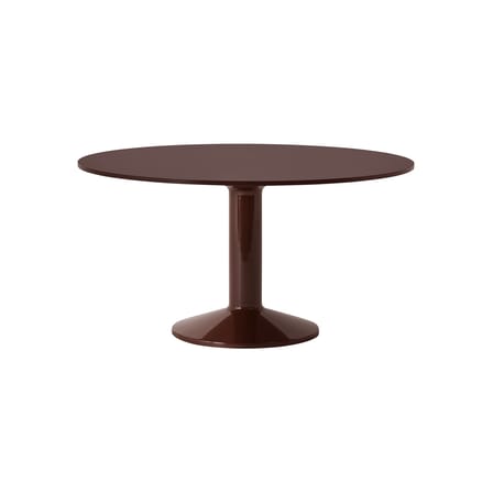 Table ronde Midst rouge / Ø 140 cm - Linoleum - Muuto