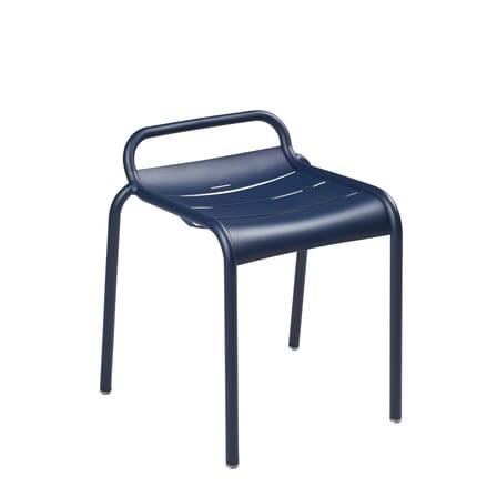 Tabouret empilable Luxembourg métal bleu / Aluminium - Fermob