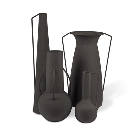 Vase Roman metall schwarz / 4er Set - Metall (nur zu Dekorationszwecken) - POLSPOTTEN