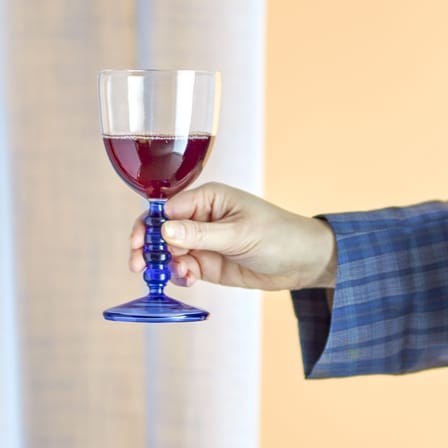 Verre à vin Noemi verre bleu / 220 ml - Bloomingville
