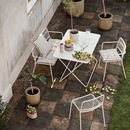 Banc avec dossier Eden métal vert / L 115 cm - BROSTE COPENHAGEN