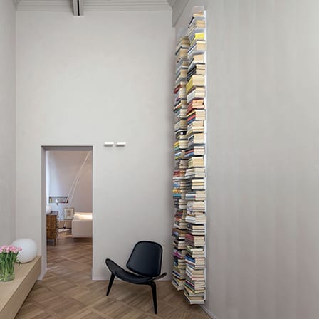Bibliothèque murale Ptolomeo Wall métal blanc / H 155 cm - Opinion Ciatti