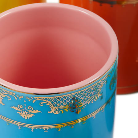Boîte Grandpa Medium céramique bleu / Ø 11 x H20 cm - Pols Potten