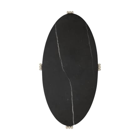 Couchtisch Tribus schwarz / Marmor - 92 x 47 x H 35 cm - AYTM