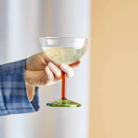 Coupe à champagne Martine verre vert / 230 ml - Bloomingville