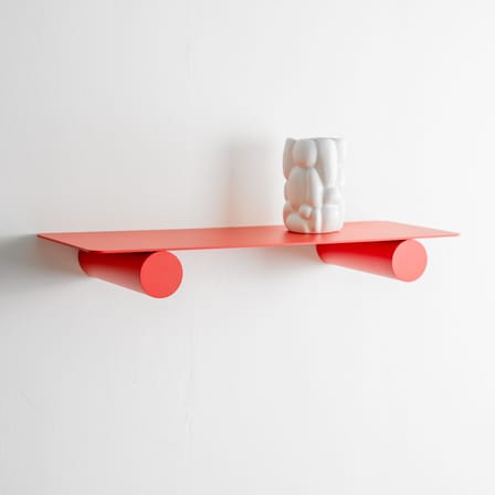 Étagère Pipeline Duo métal rouge / L 76 cm - raawii