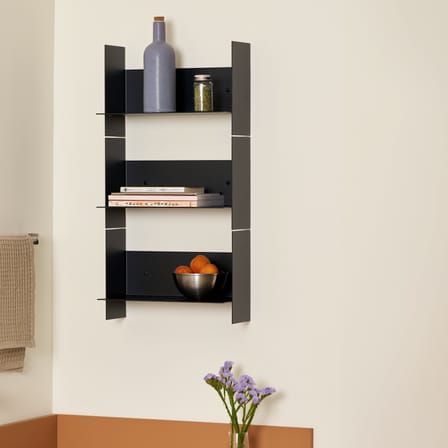Étagère Pli métal noir / L 30 x P 15 cm - TIPTOE