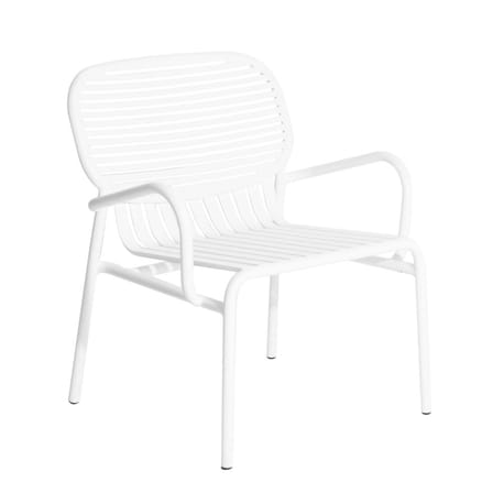 Fauteuil bas Week-end métal blanc / Aluminium - Petite Friture