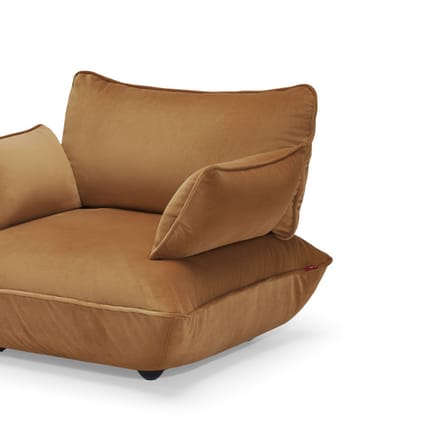Fauteuil rembourré Sumo Loveseat marron / Velours recyclé - Fatboy