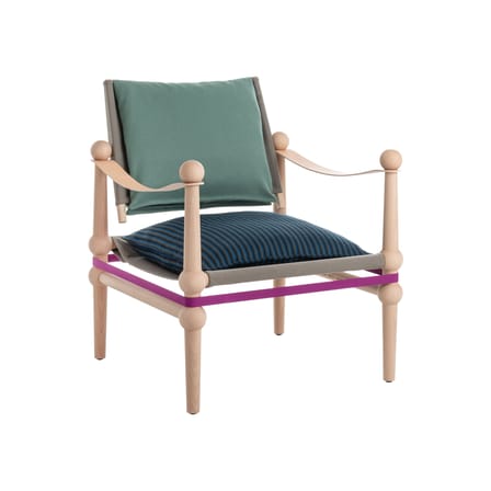 Fauteuil rembourré Twain tissu vert / Konstantin Grcic, 2024 - Magis
