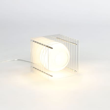 Lampe de table Lop Small Square plastique transparent / Lauréat Archiproducts Design Award - BANG