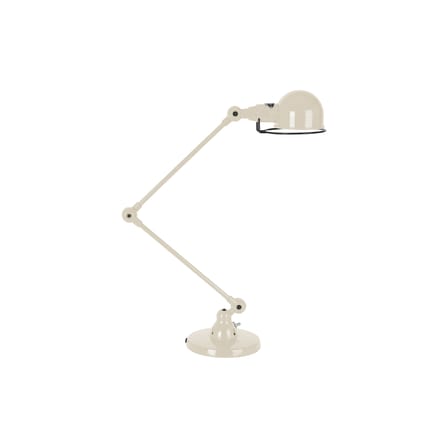 Lampe de table Signal SI333 métal blanc beige / 2 bras - H 60 cm - Design 1950 - Jieldé
