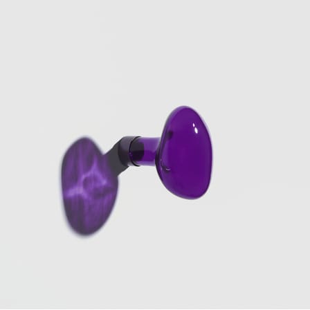 Patère Bubble Small verre violet / Ø 9,5 cm - Soufflé bouche - Petite Friture