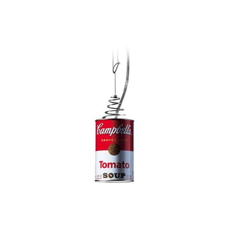 Canned Light Pendant metal white red / HAGEN SCZECH, 2003 - Ingo Maurer