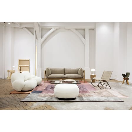 Pouf Pacha tissu blanc / Pierre Paulin - Réédition 1975 - Gubi