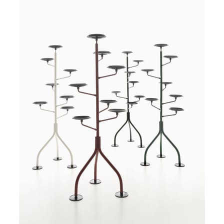 Support pour pot de fleurs Albero métal rouge noir / Achille Castiglioni, 1983 - H 152 cm - Zanotta