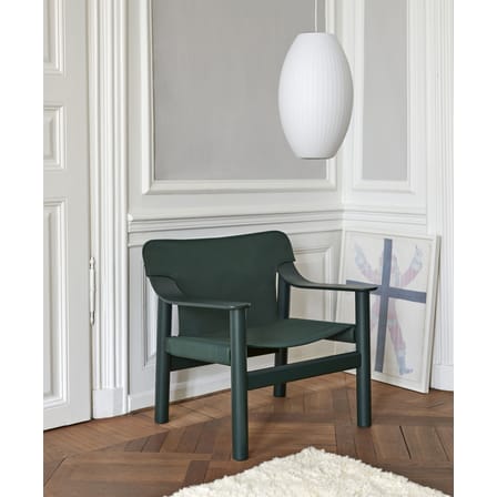 Suspension Bubble Cigar tissu blanc / Small - Motifs verticaux / George Nelson, 1947 - Hay