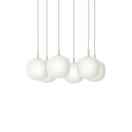 Suspension Rime verre / 6 globes - Ø 12 cm - Muuto