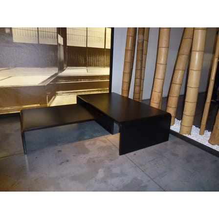 Table basse Solitaire Basso métal noir / 95 x 65 x H 25 cm - Zeus
