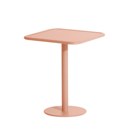 Table carrée Week-End métal rose / Bistot - Aluminium - 60 x 60 cm - Petite Friture