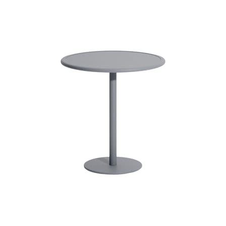 Table ronde Week-end métal gris / Ø 70 cm - Aluminium - Petite Friture