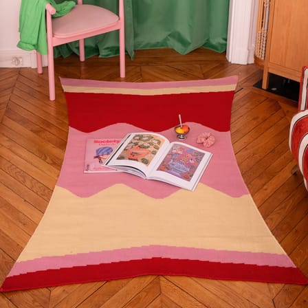 Tapis Strawberry Milk / 90 x 55 cm - Tissé main - COLORTHERAPIS