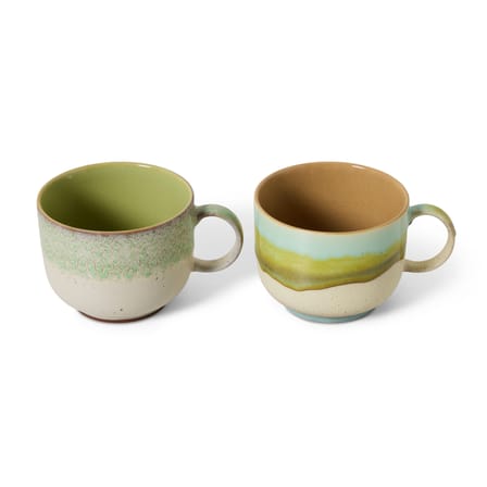 Tasse à thé 70s ceramics céramique multicolore / Set de 2 - 42,5 cl - HK LIVING