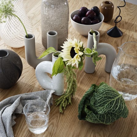 Vase Hector B céramique blanc / L 13 x H 19 cm - BROSTE COPENHAGEN