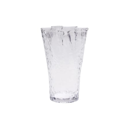 Vase Ruffle verre transparent / Ø 23 x H 30 cm - HÜBSCH
