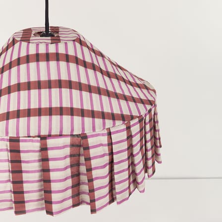 Abat-jour Nicole tissu marron / Ø 50 x H 28 cm - Voile de coton - NOBODINOZ