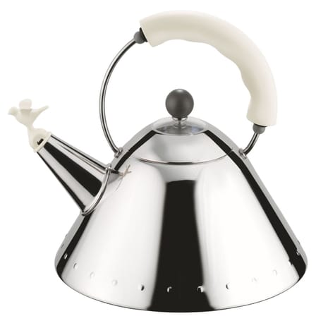 Bouilloire 9093 - Oisillon métal blanc / Michael Graves, 1986 - 2 Litres /Induction - Alessi