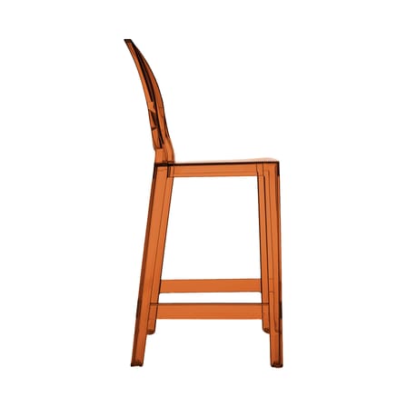 Chaise de bar One more plastique orange / H 65 cm - Kartell