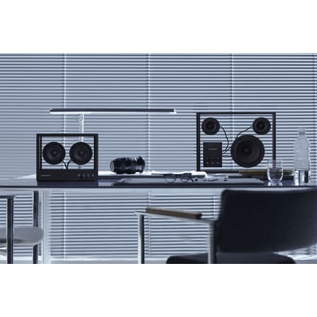 Enceinte Small verre noir / L 26 x H 20 cm - Verre trempé - Transparent Speaker