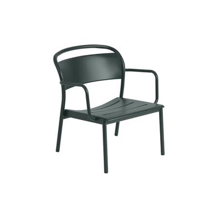Fauteuil bas Linear Lounge métal vert - Muuto