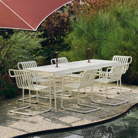 Fauteuil de repas Palissade Cantilever métal blanc / Large - Hay