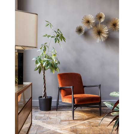 Fauteuil rembourré Floating tissu bleu bois naturel / Structure chêne - RED Edition