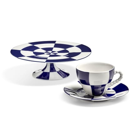 Plat à gâteau Fête des Bêtes céramique bleu / Ø 19,2 cm - Serax